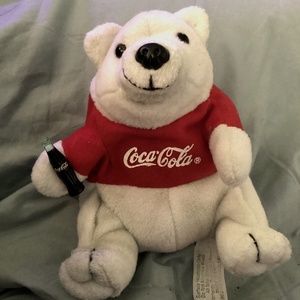 1997 coca cola bear color white